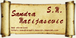 Sandra Matijašević vizit kartica